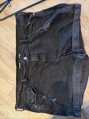 Old Navy Black womens favorite boyfriend Relaxed Distressed Jeans